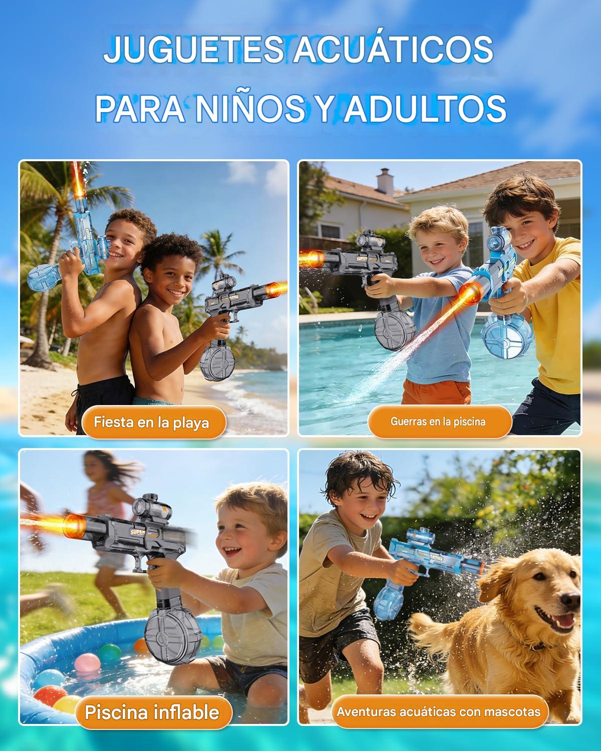 Pistola de Agua Niños con Llama LED